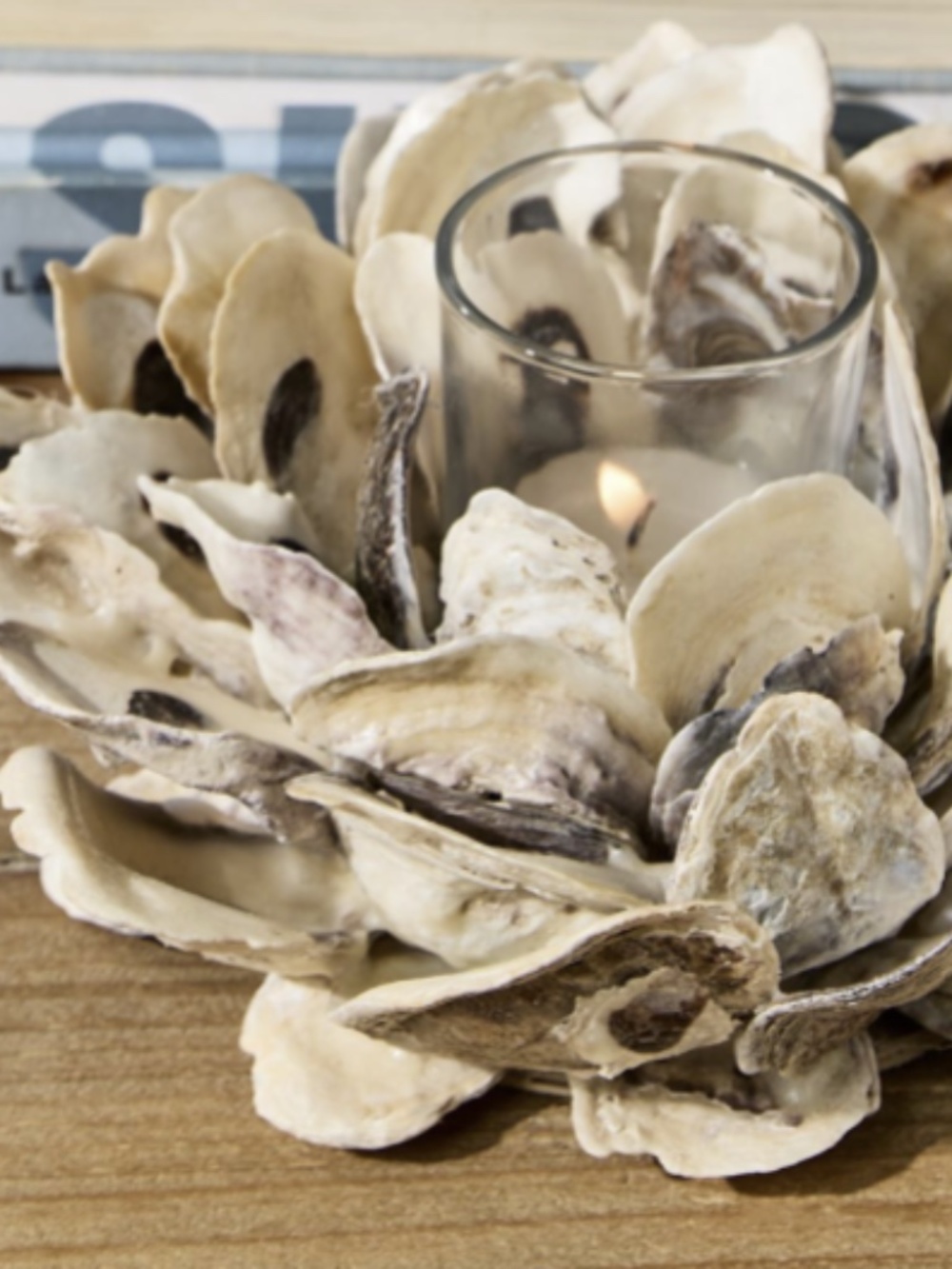 Oyster Hand-Crafted Votive / Tealight Candleholder
